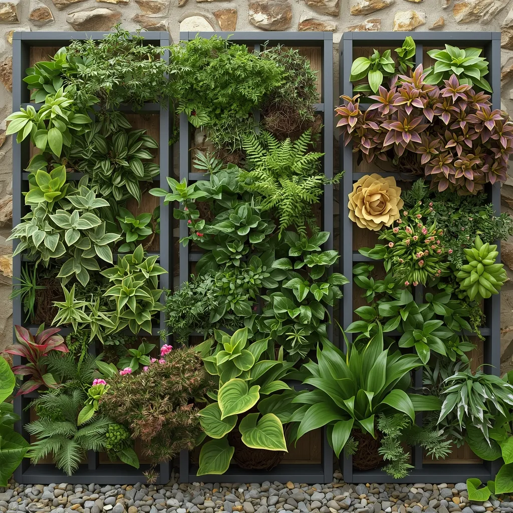 Vertical Garden System with modular panels